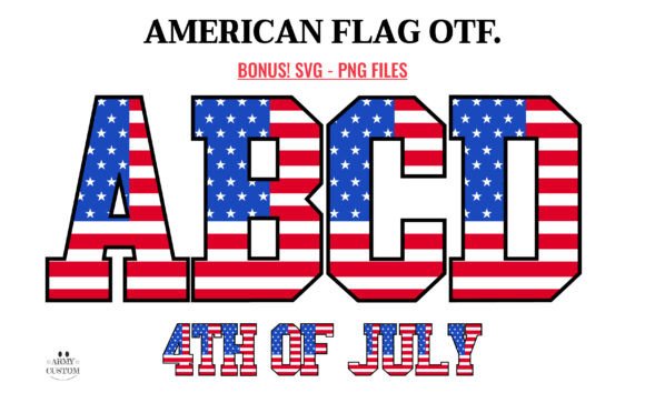 Celebrate with Type: The Varsity American Flag Font
