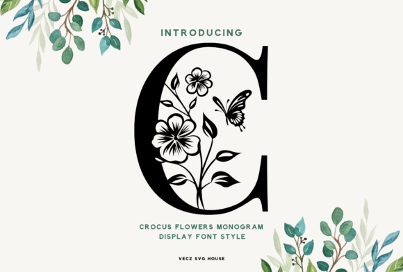 Crocus Monogram: The Elegant Display Font for Modern Branding
