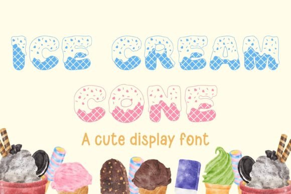 Ice Cream Cone: A Playful Typeface for Cheerful Designs